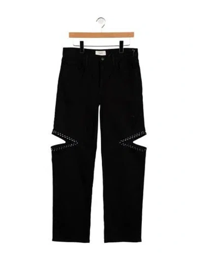 Pre-owned Triarchy Mid-rise Wide Leg Jeans In Black