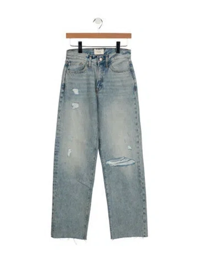 Pre-owned Triarchy Mid-rise Wide Leg Jeans In Blue