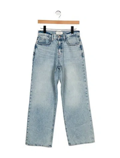 Pre-owned Triarchy Mid-rise Wide Leg Jeans In Blue