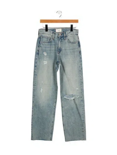 Pre-owned Triarchy Mid-rise Wide Leg Jeans In Blue