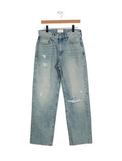 Pre-owned Triarchy Mid-rise Wide Leg Jeans In Blue