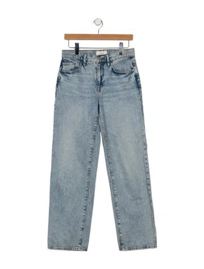 Pre-owned Triarchy Mid-rise Wide Leg Jeans In Blue