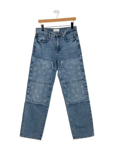 Pre-owned Triarchy Mid-rise Wide Leg Jeans In Blue