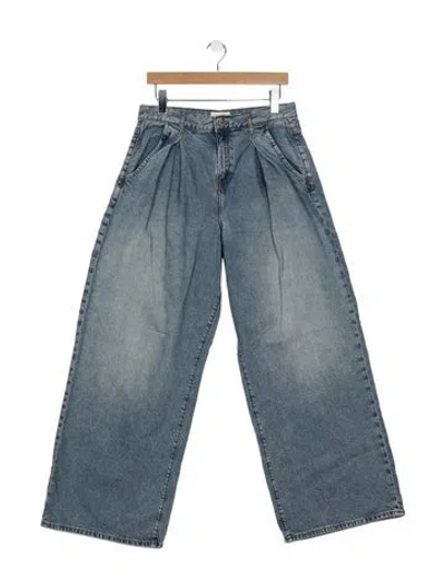 Pre-owned Triarchy Mid-rise Wide Leg Jeans In Blue