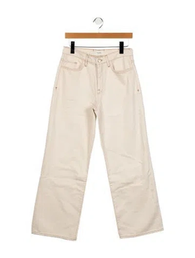 Pre-owned Triarchy Mid-rise Wide Leg Jeans In Neutral