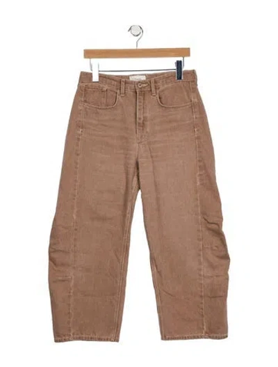 Pre-owned Triarchy Mid-rise Wide Leg Jeans In Neutral