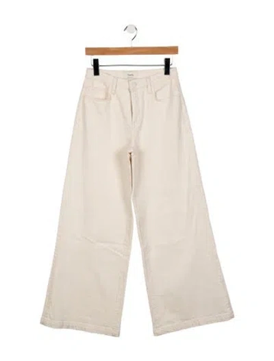 Pre-owned Triarchy Mid-rise Wide Leg Jeans In Neutral