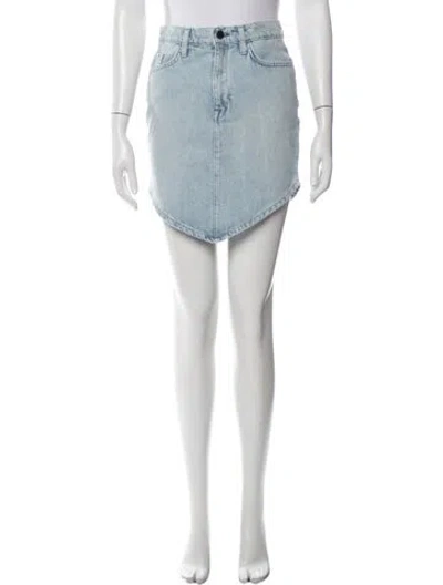 Pre-owned Triarchy Mini Skirt In Blue