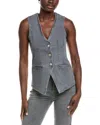 Triarchy Monica Tailored Denim Vest In Gray