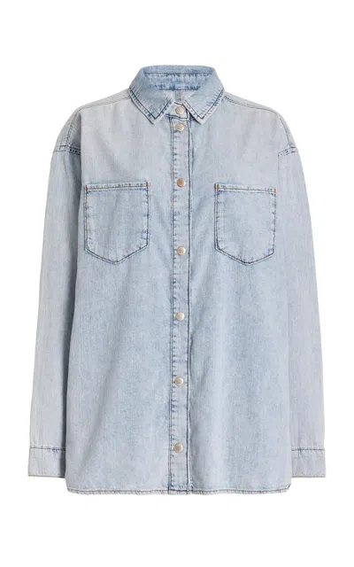 Triarchy Ms. Charlotte Oversized Denim Shirt In Blue