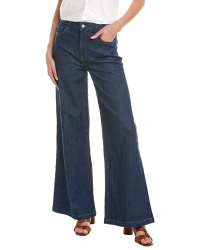 Triarchy Ms. Fonda Dark Indigo High-rise Wide Leg Jean In Blue