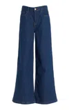 Triarchy Ms. Fonda High-rise Wide-leg Jeans In Blue