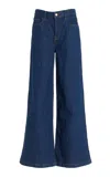 Triarchy Ms. Fonda High-rise Wide-leg Jeans In Dark Wash