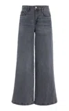 Triarchy Ms. Fonda High-rise Wide-leg Jeans In Grey