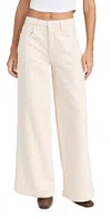 Triarchy Ms. Fonda High Rise Wide Leg Jeans In Off-white