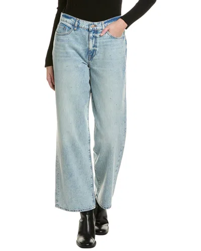 Triarchy Ms. Miley Striped Medium Indigo Baggy Jean In Blue