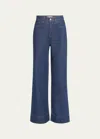 TRIARCHY MS. ONASSIS V-HIGH RISE WIDE-LEG JEANS