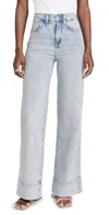 TRIARCHY MS. ONASSIS V-HIGH RISE WIDE LEG JEANS SUMMER LIGHT INDIGO