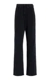 Triarchy Ms.  Rigid High-rise Straight-leg Jeans In Black