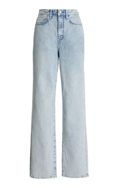 Triarchy Ms.  High-rise Straight-leg Jeans In Light Blue