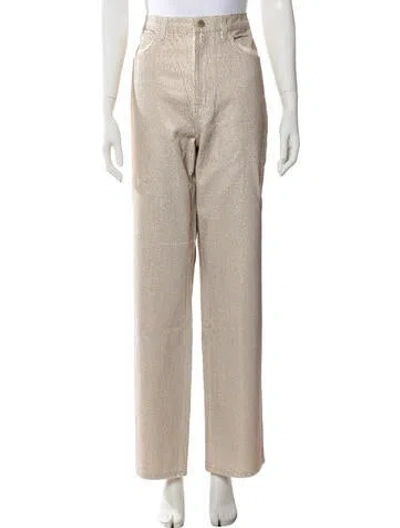Pre-owned Triarchy Patterned Straight Leg Pants In Neutrals