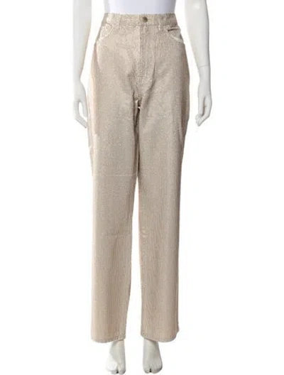 Pre-owned Triarchy Straight Leg Pants In Neutrals