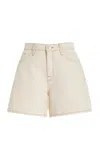 Triarchy T-baggy Mid-rise Boyfriend Shorts In Off-white