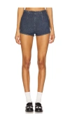 Triarchy Velma Denim Hot Shorts In Blue