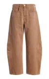 Triarchy Walker Mid-rise Constructed Jeans In Brown