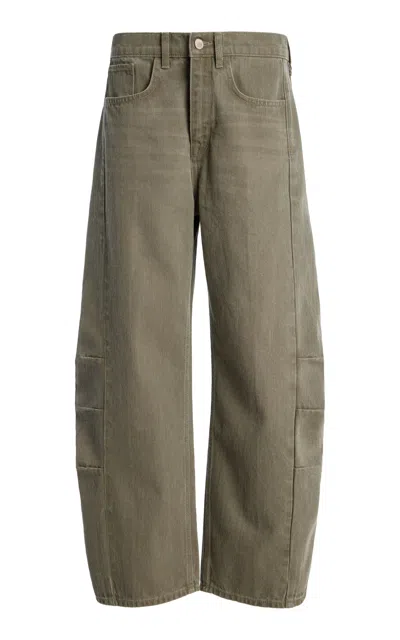 Triarchy Walker Mid-rise Constructed Jeans In Hunter Green