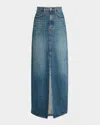 Triarchy Westwood Denim Maxi Skirt In Malibu Vintage Indigo