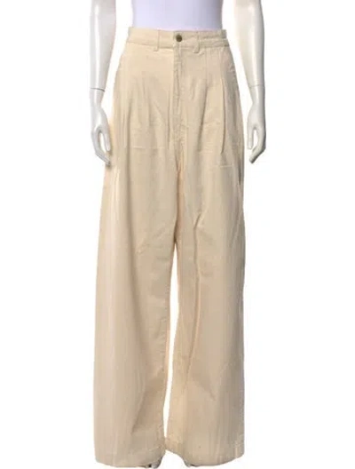 Pre-owned Triarchy Wide Leg Pants In Neutrals