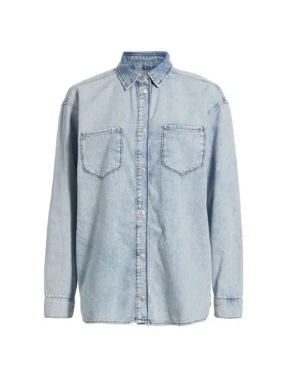 Triarchy Women's Ms. Charlotte Classic Denim Shirt In Spring Indigo