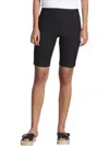 Tribal Flatten-it Pull-on Shorts With Side Slits In Black In Black