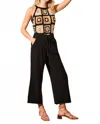 Tribal 2 Ways Wide Leg Pant With Side Slits In Black In Black