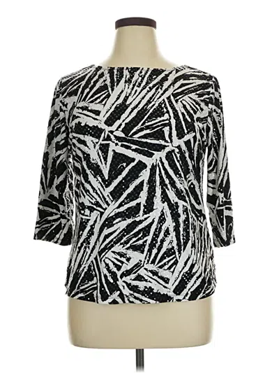 Pre-owned Tribal 3/4 Sleeve Blouse In Black