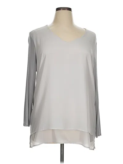 Pre-owned Tribal 3/4 Sleeve Blouse In Gray