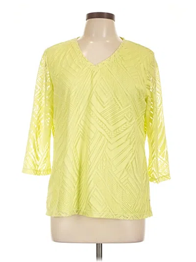 Pre-owned Tribal 3/4 Sleeve Blouse In Yellow