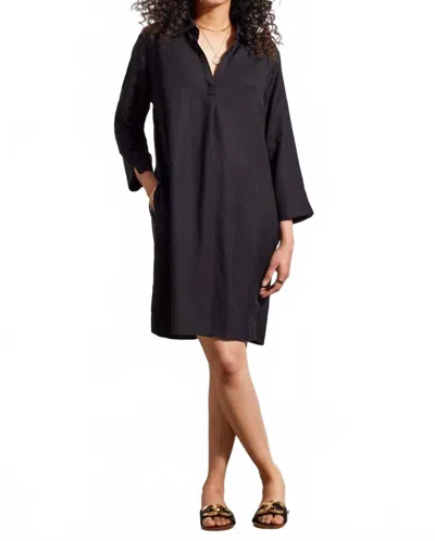 Tribal 3/4 Sleeve Dress In Black