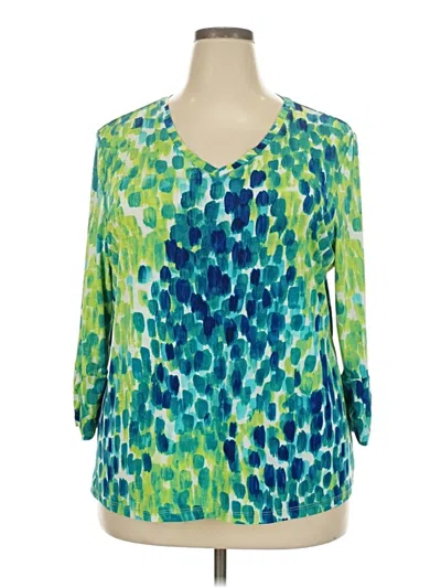 Pre-owned Tribal 3/4 Sleeve T-shirt In Green