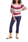 Tribal Crew Neck Sweater In Poppy Red In Animal Print