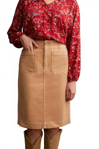 Tribal Auburn Skirt In Gold In Brown