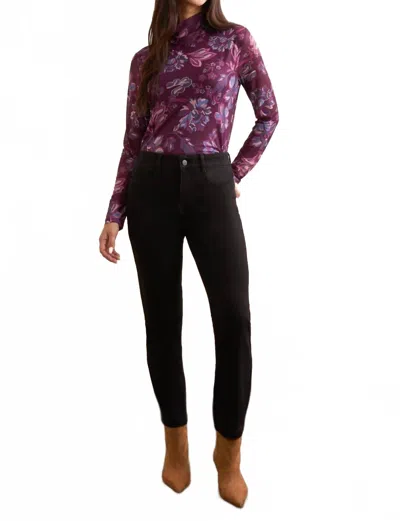 Tribal Audrey Boundless Straight Leg Jeans In Black In Purple