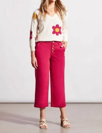 Tribal Audrey Button Fly Wide Leg Jeans In Daiquiri