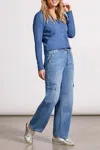 Tribal Audrey Cargo Joggers In Sky Blue In Blue