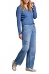 Tribal Audrey Cargo Joggers In Sky Blue In Blue