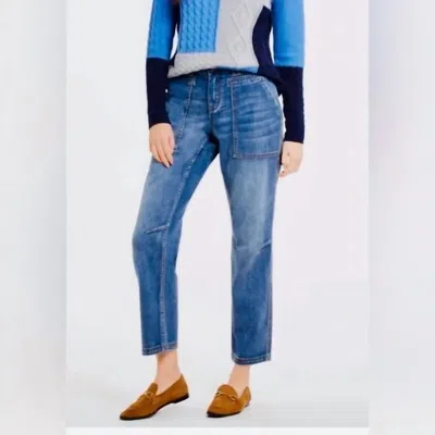 Tribal Audrey Carpenter Jeans In Trueblue In Multi