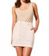 Tribal Audrey Classic Denim Skort In Cocomilk In Gold