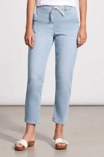 Tribal Audrey Drawcord-waist Knit Joggers In Tide Blue In Multi