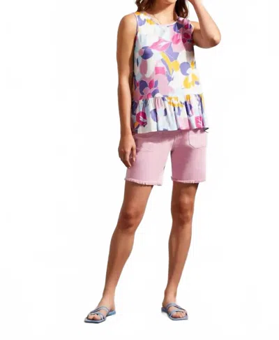 Tribal Audrey Fit Five Pocket Relaxed Shorts In Pink
